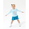 Disney Frozen Elsa Stitch Princess Minnie Toddler Girl 2 Piece Outfit Puff Sleeve Shirt&Sparkle Skirt Set Birthday Dress - 3 of 4