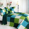 Slickblue Full/Queen Quilt Set, Vermicelli Quilted Patchwork, Reversible, Full/Queen, Multiple Color & Designs, 3pc - 4 of 4