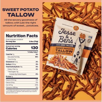 Jesse & Ben's Sweet Potato Tallow House-Cut Fries - 14oz