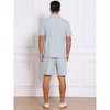 INSPIRE CHIC Men's Polo Shirt & Drawstring Shorts Outfits Sets 2 Pieces - 3 of 4