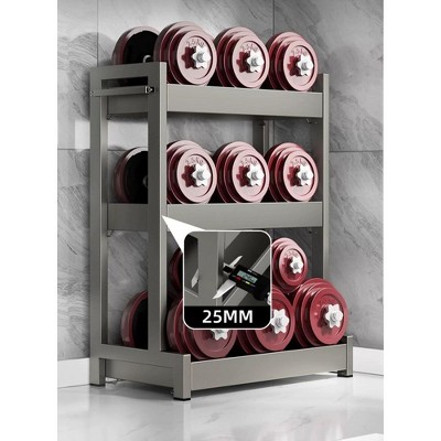 3-Tier Black Metal Kitchen Countertop Spice Rack with Hooks