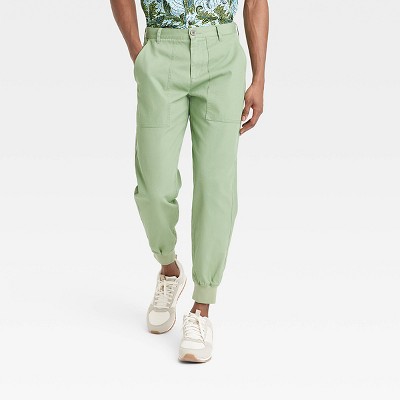 White Adult Twill Jogger Pants - Green : Target