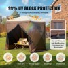 VEVOR Pop Up Gazebo Tent, Pop-Up Screen Tent 4 Sided Canopy Sun Shelter, 6x6FT Quick Set Screen Tent with Mosquito Netting, Brown - 3 of 4