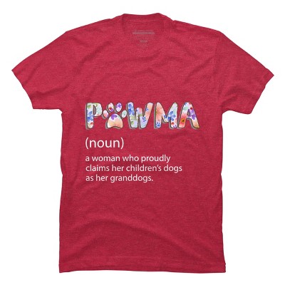Men's Design By Humans Grandmother Loves Grandogs Pawma By littlesenh1 T-Shirt