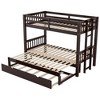 Grungis Twin Over Twin Loft Bed with Trundle,Modern Bunk Bed with Full-Length Guardrail and Ladder,Loft and Bunk Bed for Bedroom - 4 of 4