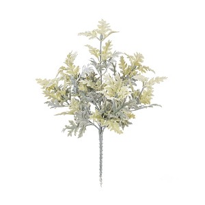 Vickerman Artificial Green Flocked Dusty Miller Bush, 2/pk - 1 of 4