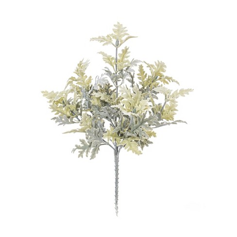 Vickerman Artificial Green Flocked Dusty Miller Bush, 2/pk - image 1 of 4