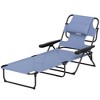 Outsunny 4-level Reclining Back Outdoor Chaise Lounge Chair, Reading Hole Include Tanning Chair - 4 of 4