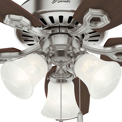 42" Premier Bronze Ceiling Fan with Walnut Blades and Lights