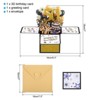 Unique Bargains 3D Handcrafted Pop-Out Funny Greeting Card Black Gold - 2 of 4