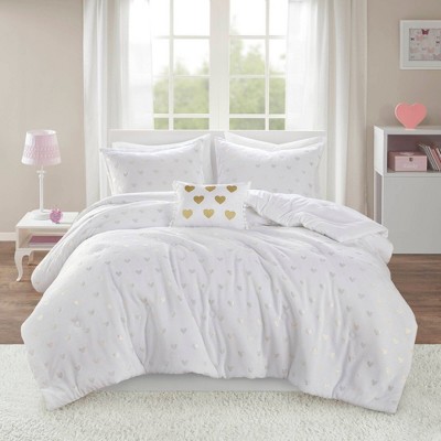 Sapphtopaz 3 PCS/4PCS Metallic Printed Plush Comforter Set,Bed Set with 1 Comforter,1 Throw Pillow,1/2 Shams,Sheet Set Machine Washable