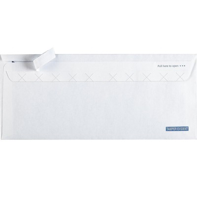 HITOUCH BUSINESS SERVICES EasyClose Security Tinted #10 Business Envelopes 4 1/8" x 9 1/2" White