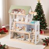 Costway Kids Wooden Dollhouse 4-Story Modern Doll House with 33Pcs Furniture Accessories - 4 of 4
