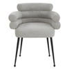 UNISOAR Accent Chair Curved Back Dining Chairs with Black Tapered Metal Legs for Dining Room - 4 of 4