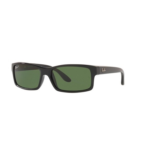 Men's Rectangle Sunglasses With Mirrored Polarized Lenses - All In Motion™  Black : Target