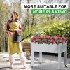 Lyngins Raised Garden Bed with Wheels, Elevated Plant Box with Built-In 9L Water Storage Area for Vegetables, Flowers,Gray - 2 of 4
