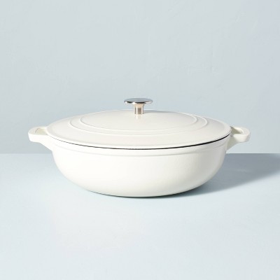 Le Creuset Signature 3.5-Qt. Cream Enameled Cast Iron Braiser