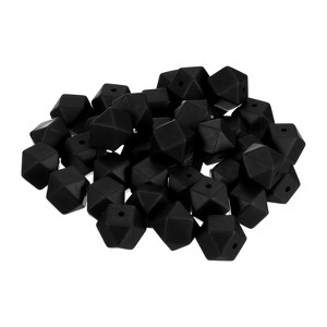 Unique Bargains DIY Keychain Necklace Jewelry Making Hexagonal Silicone Beads 30 Pcs - 1 of 4