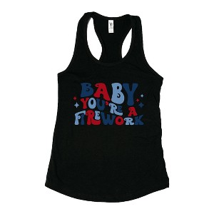 Simply Sage Market Women's Baby You're A Firework Retro Racerback Tank - 1 of 3