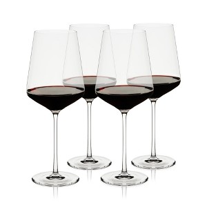 Viski Liminal Universal Crystal Wine Glass, Ultrathin Lightweight Clear Drinking Glasses, Elegant Stemmed Glassware, 23 oz, Set of 4 - 1 of 4