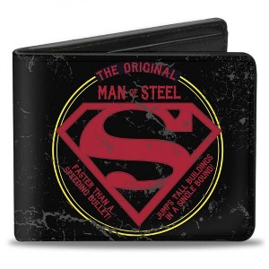 Adult Superman DC Comics The Original Man of Steel Badge Bi Fold Wallet - 1 of 3