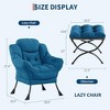 GustoWave Lazy Chair with Ottoman, Modern Lounge Accent Chairs with Footrest, Armrest, Side Pocket, Reading Cozy Lounge Sofa Chair for Living Room - 4 of 4
