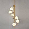Claxy Modern Gold Chandelier Spiral Glass Globe Chandelier - 2 of 4