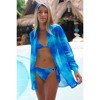 'Midnight Moon' Chiffon Beach Shirt Midnight Moon Medium - 4 of 4