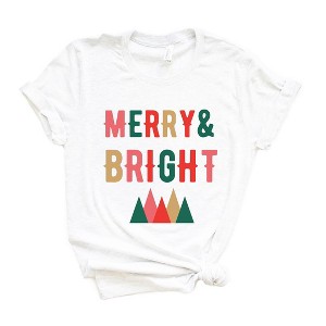 Simply Sage Market Women's Merry and Bright Mountains Short Sleeve Graphic Tee - 1 of 4