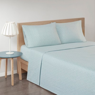 Aqua Dots Twin Cotton Flannel Sheet Set