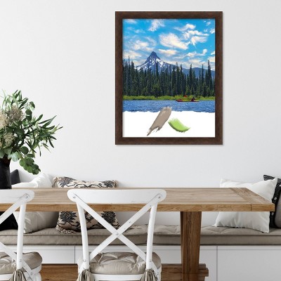 Warm Walnut Narrow Wood Wall Picture Frame 22"x28"