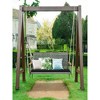 55"2-Person Patio Wicker Hanging Swing Chair - 3 of 4