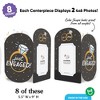 Big Dot of Happiness Just Engaged Photo Holder Centerpieces, 4x6 Picture Display Box, Black & White Table Decoration for Engagement Decor, 8 Count - 3 of 4