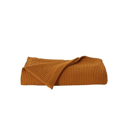 Knit Waffle Weave Cotton Bed Blanket - Patina Vie