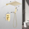 Kumasinova 12"Rain Shower System Set with Valve Trim Kit,304 Stainless Steel & Solid Brass Dual Showerheads Combo for Bathroom,NPT 1/2" - 3 of 4