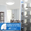 DORESshop 13 in. White Round Dimmable LED Flush Mount Ceiling Light in Daylight White 6000K with ETL Certified - 3 of 4