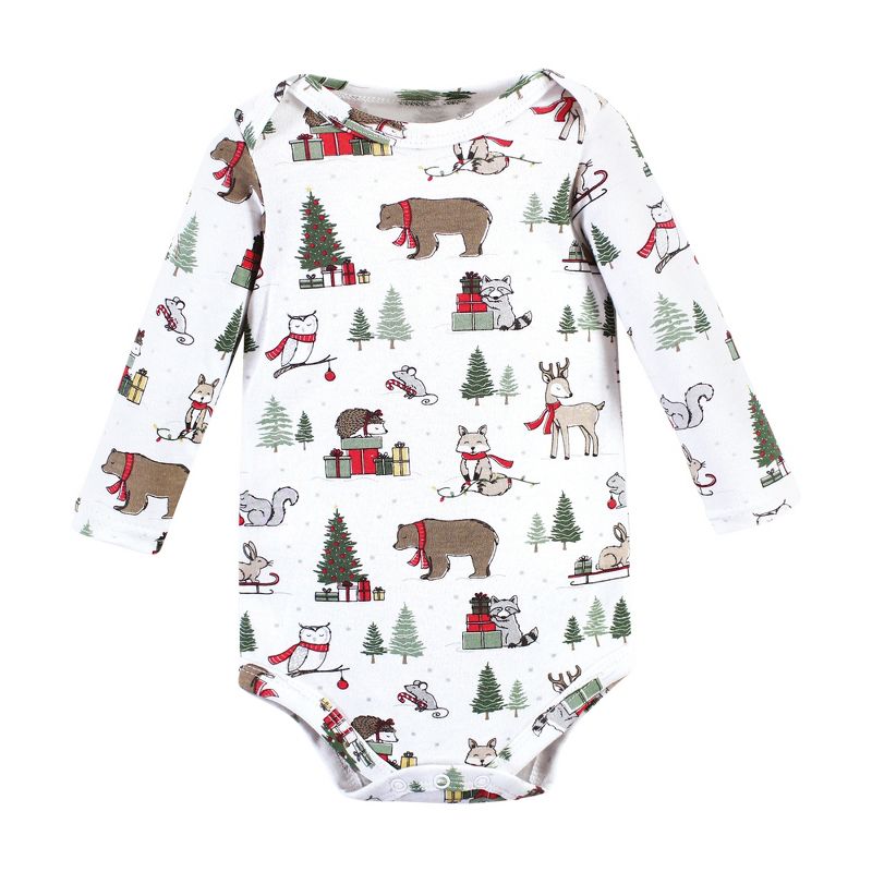 Hudson Baby Unisex Baby Cotton Layette Set, Christmas Forest, 6 of 8