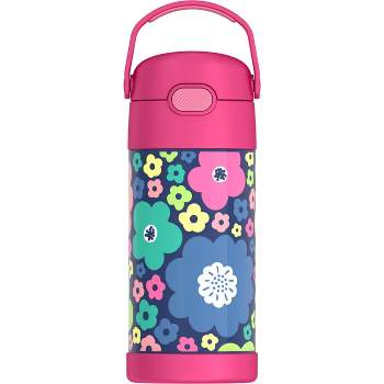 Thermos Kids Stainless Steel Vacuum Insulated Funtainer Straw Bottle,  Minecraft, 12 fl oz 