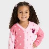 Toddler Girls' Disney Minnie Mouse Cardigan Sweater - Pink - 2 of 4