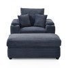 CAVINAS Corduroy Oversized Accent Chair with Ottoman and Large Seat,Modern Chair and Ottoman Sets for Bedroom,Reading Room - 2 of 4