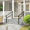 FUFU&GAGA Durable Metal Handrail for Stairs �?Fits 3 to 5 Steps, Ideal for Porch, Patio, and Outdoor Use - 2 of 4