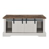 PAGED Modern Coffee Table with Storage and Sliding Wood Door,41.3" Center Table with Adjustable Shelves for Living Room - 4 of 4