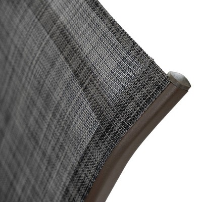 Set of 4 Black and Gray Outdoor Aluminum Bar Stools