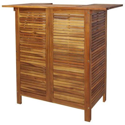 vidaXL Bar Table 43.3Inchx19.7Inchx41.3Inch Solid Acacia Wood