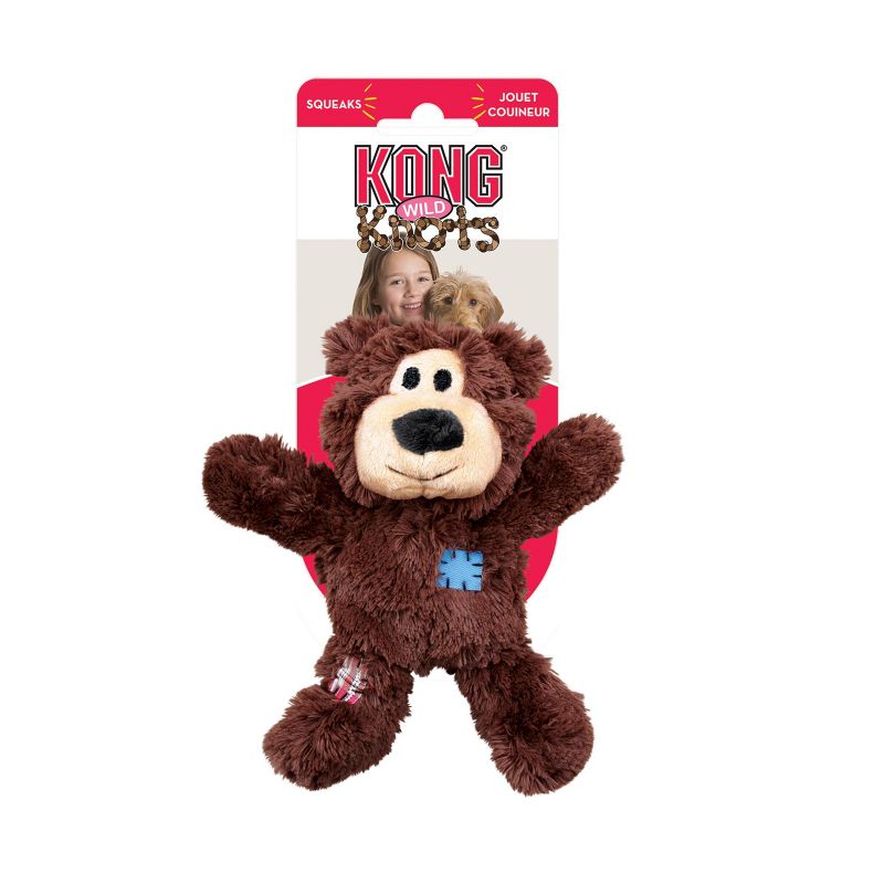KONG Wild Knots Bear Dog Toy - Brown - XS, 4 of 10