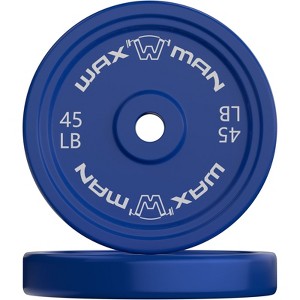 45LB Olympic Bumper Weight Plate, Grip Plate for Strength Training & CrossFit, Virgin Rubber with Steel Insert, Fits 2" Barbells - 1 of 1