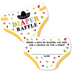 Big Dot of Happiness Let's Fiesta - Diaper Shaped Raffle Ticket Inserts - Fiesta Baby Shower Activities - Diaper Raffle Game - Set of 24 - 1 of 4