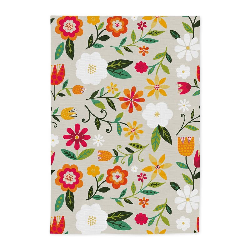 2pk Cotton Designer Retro Floral Kitchen Towels - MU Kitchen, 2 of 4