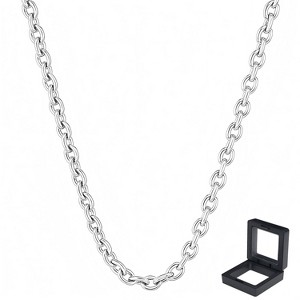 925 Silver Chain for Women, Smooth Necklace without Ditch, Minimalist and Elegant Jewelry for Gift - 1 of 4