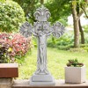 LuxenHome 19.29" LuxenHome Off White Polyresin Holy Cross Jesus Crucifix 1.6-Feet Tall Statue Off-White - 4 of 4